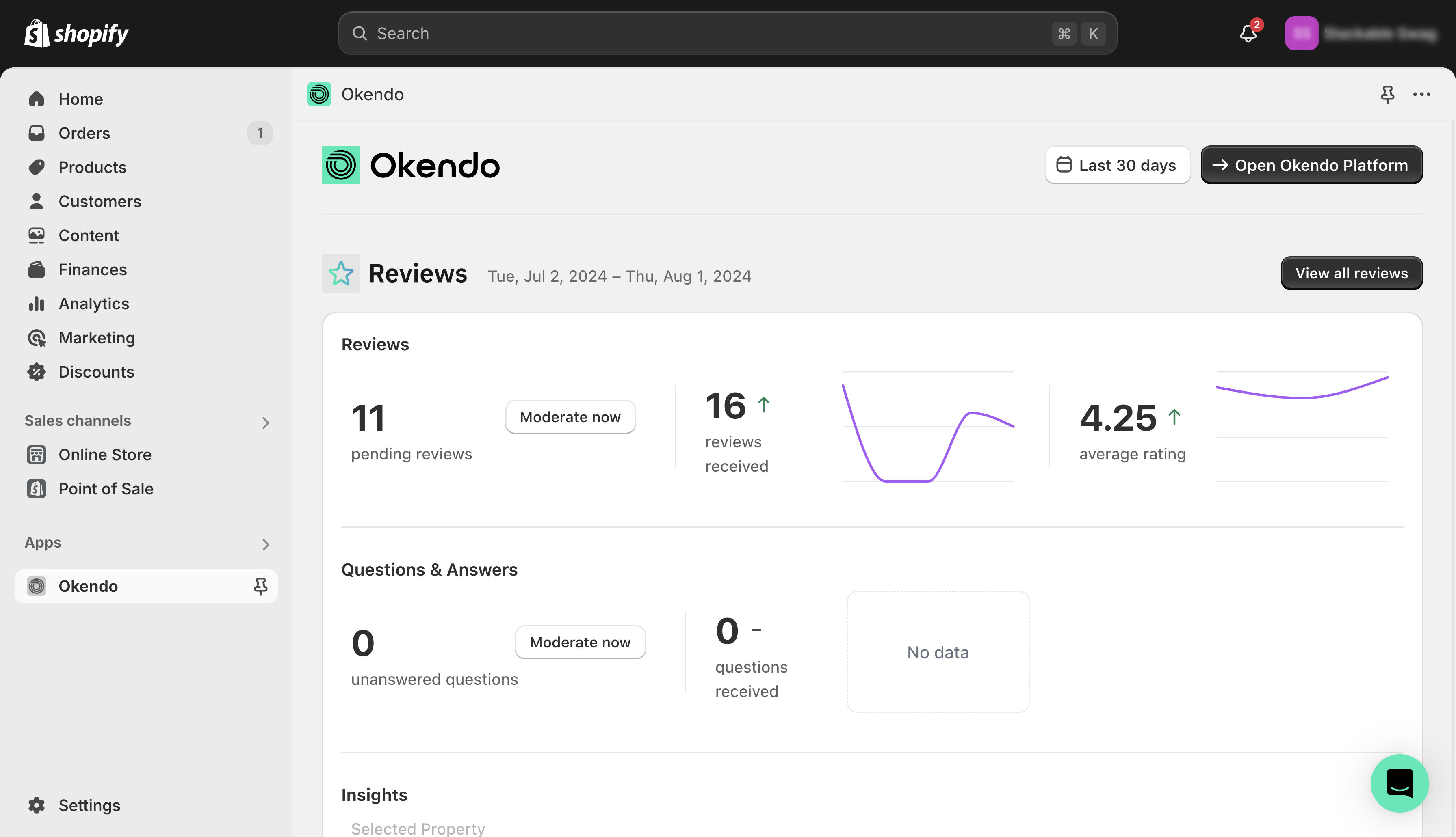 Okendo app listing in the Shopify App Store